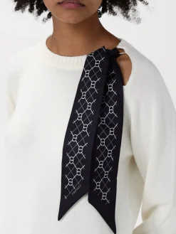 Maglia in misto lana con foulard Twinset