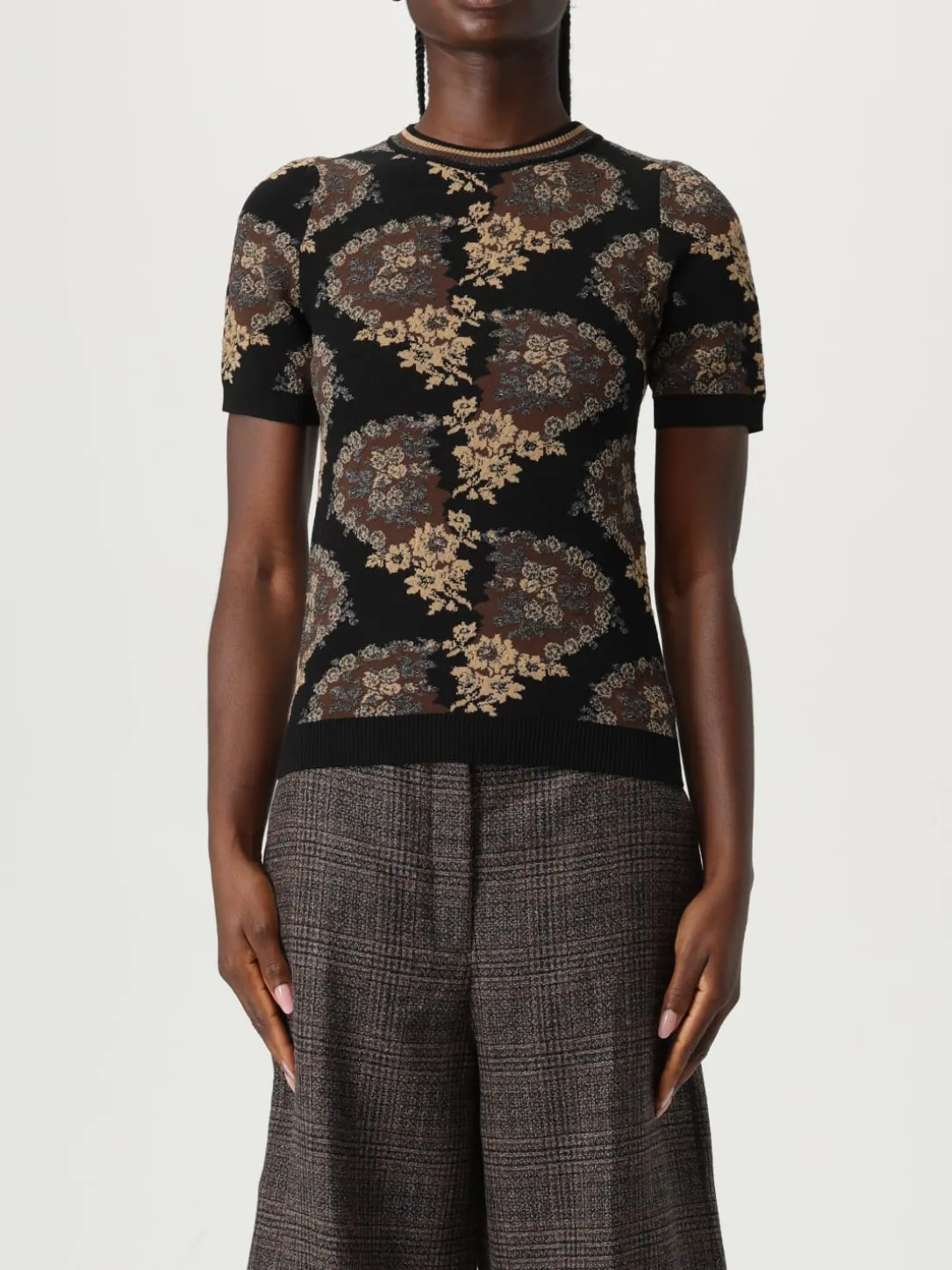 Maglia in misto viscosa jacquard floreale Antonio Marras
