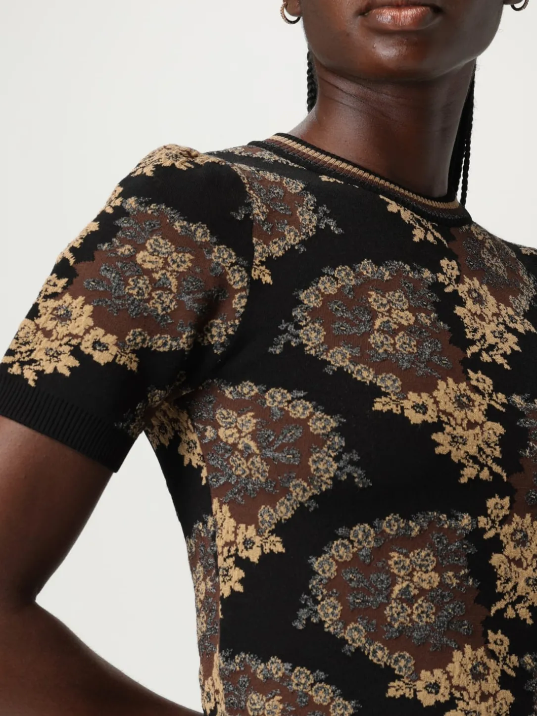 Maglia in misto viscosa jacquard floreale Antonio Marras