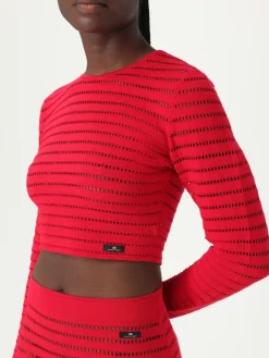 Maglia in misto viscosa trasparente Elisabetta Franchi