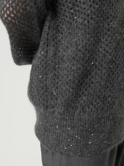 Maglia in mohair con paillettes Brunello Cucinelli