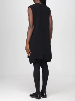 Maglia smanicata Jil Sander in lana a coste