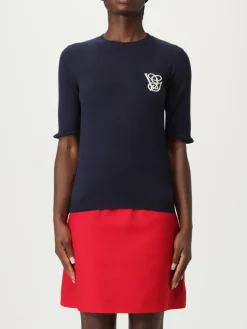 Maglia Valentino in lana vergine con logo ricamato