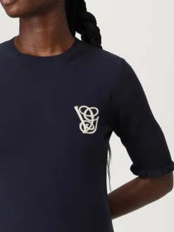 Maglia Valentino in lana vergine con logo ricamato