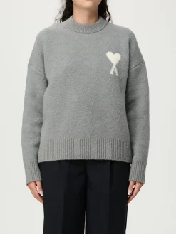 Maglione a girocollo con logo Ami Paris