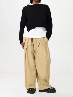 Maglione crop di cotone Marni con rotture