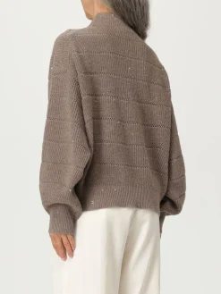 Maglione in cashmere e lana con paillettes Brunello Cucinelli