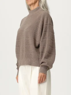 Maglione in cashmere e lana con paillettes Brunello Cucinelli
