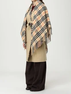 Mantella Burberry in cashmere con stampa Vintage Check