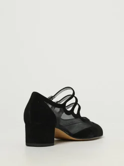 Mary Jane Carel Paris in camoscio e nylon a rete