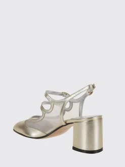 Mary Jane Carel Paris in pelle lamina e nylon a rete