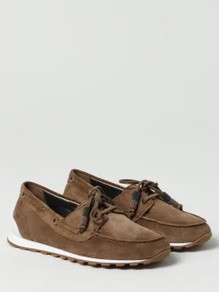 Mocassino Brunello Cucinelli in camoscio con monile