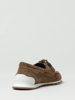 Mocassino Brunello Cucinelli in camoscio con monile