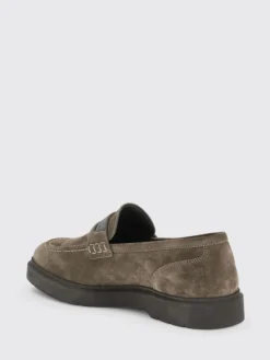 Mocassino Brunello Cucinelli in camoscio con monile