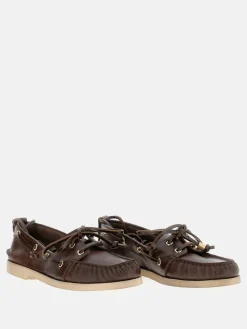 Mocassino da barca Golden Goose in pelle invecchiata