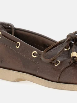 Mocassino da barca Golden Goose in pelle invecchiata