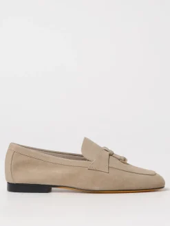 Mocassino Doucal's in camoscio con fettucce annodate