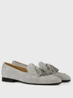 Mocassino Doucal's in camoscio con nappe