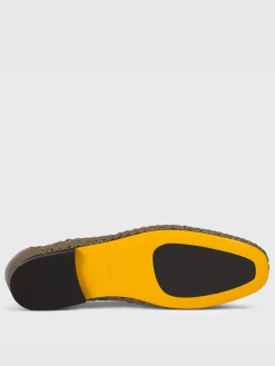 Mocassino Doucal's in pelle intrecciata con lavorazione traforata