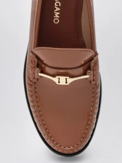 Mocassino Ferragamo in pelle spazzolata