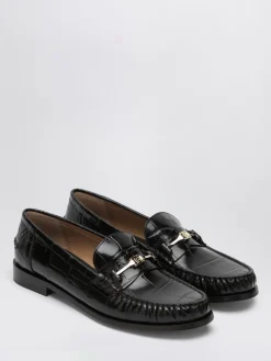 Mocassino Ferragamo in pelle stampa cocco