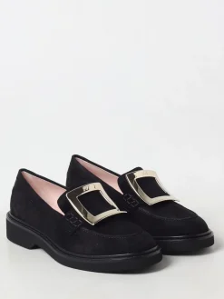 Mocassino Roger Vivier in camoscio con fibbia decorativa