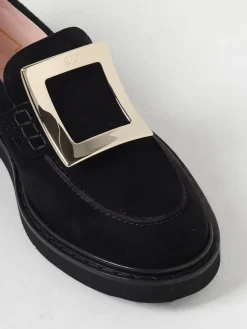 Mocassino Roger Vivier in camoscio con fibbia decorativa