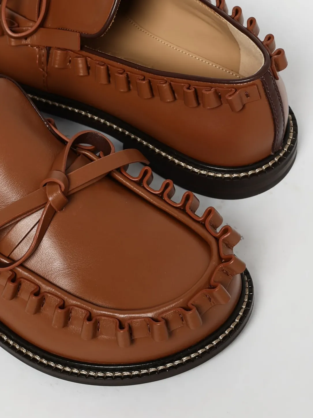 Mocassino Ruffled-Trim JW Anderson in pelle