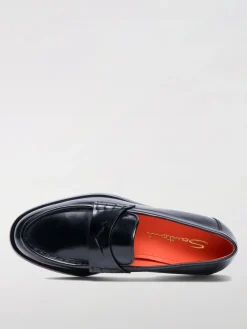 Mocassino Santoni in pelle spazzolata