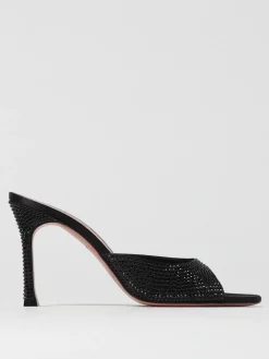 Mules Alexa Amina Muaddi in raso con cristalli all over