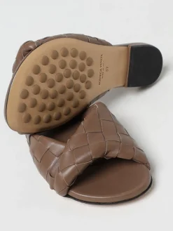 Mules Flat Blink Bottega Veneta in pelle intrecciata