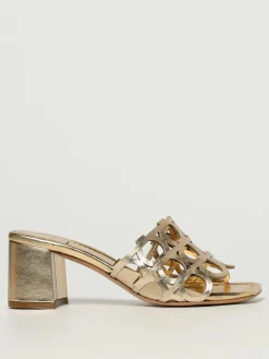 Mules Gancini Ferragamo in pelle laminata