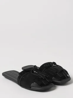 Mules Hogan in camoscio con frange