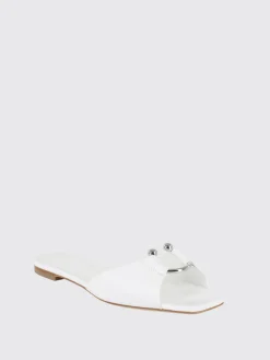 Mules 3juin in pelle con anello piercing