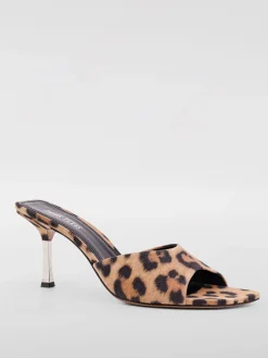 Mules Lorena Paris Texas in camoscio stampa animalier