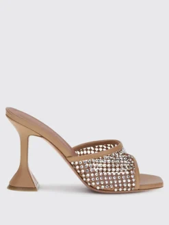 Mules Lupita Amina Muaddi in pelle con strass