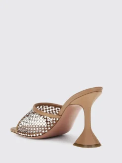Mules Lupita Amina Muaddi in pelle con strass