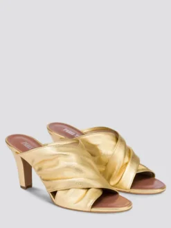 Mules Maria Paris Texas in pelle laminata