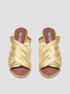 Mules Maria Paris Texas in pelle laminata