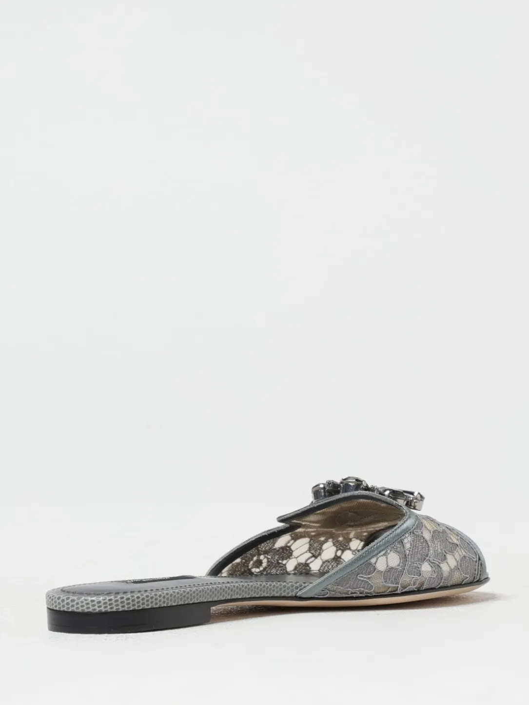 Mules Rainbow Dolce & Gabbana in pizzo con applicazione gioiello