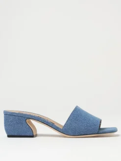Mules Sergio Rossi in denim di cotone