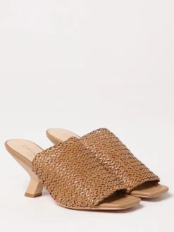 Mules Twinset in pelle sintetica intrecciata