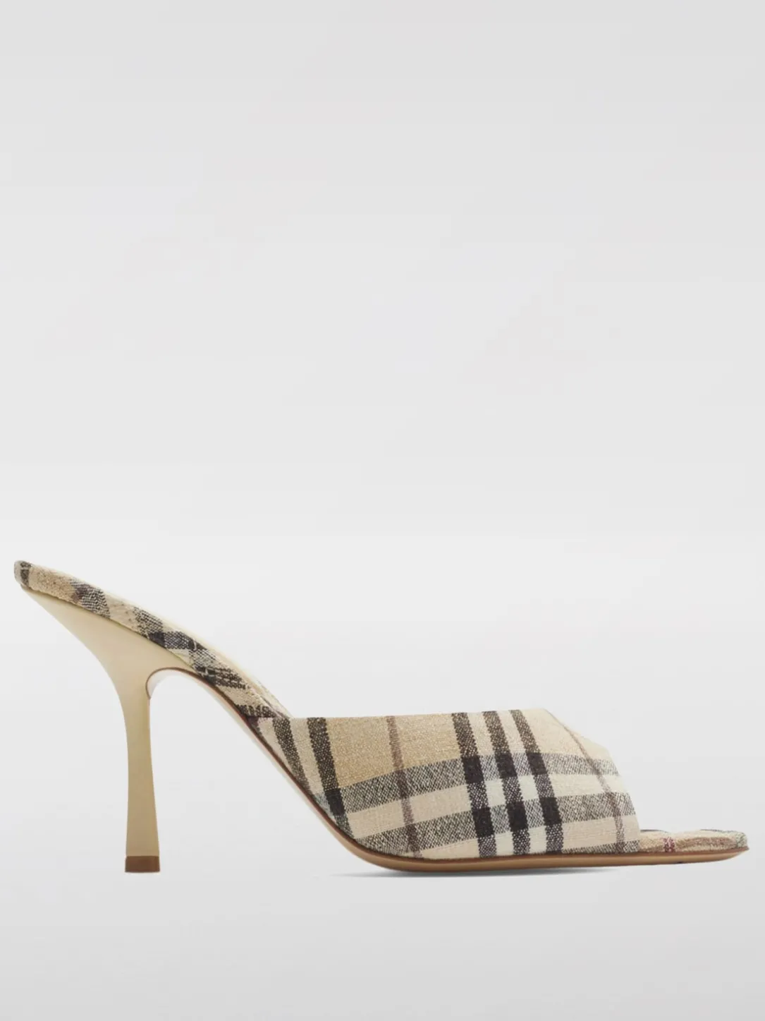 Mules Vintage Check Burberry in lino jacquard