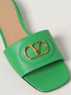 Mules VLogo Signature Valentino Garavani in canvas e pelle