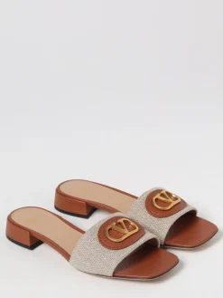 Mules VLogo Signature Valentino Garavani in canvas e pelle