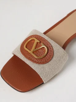 Mules VLogo Signature Valentino Garavani in canvas e pelle