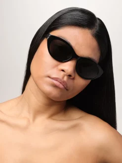 Occhiali da sole cat-eye arrotondat Saint Laurent