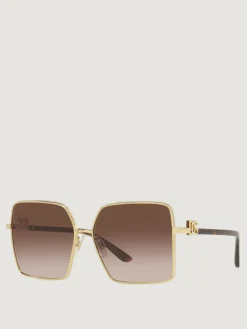 Occhiali da sole Dolce & Gabbana in metallo tartaturgato