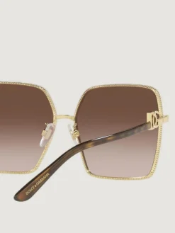 Occhiali da sole Dolce & Gabbana in metallo tartaturgato