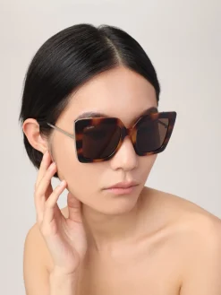 Occhiali da sole in acetato e metallo Max Mara